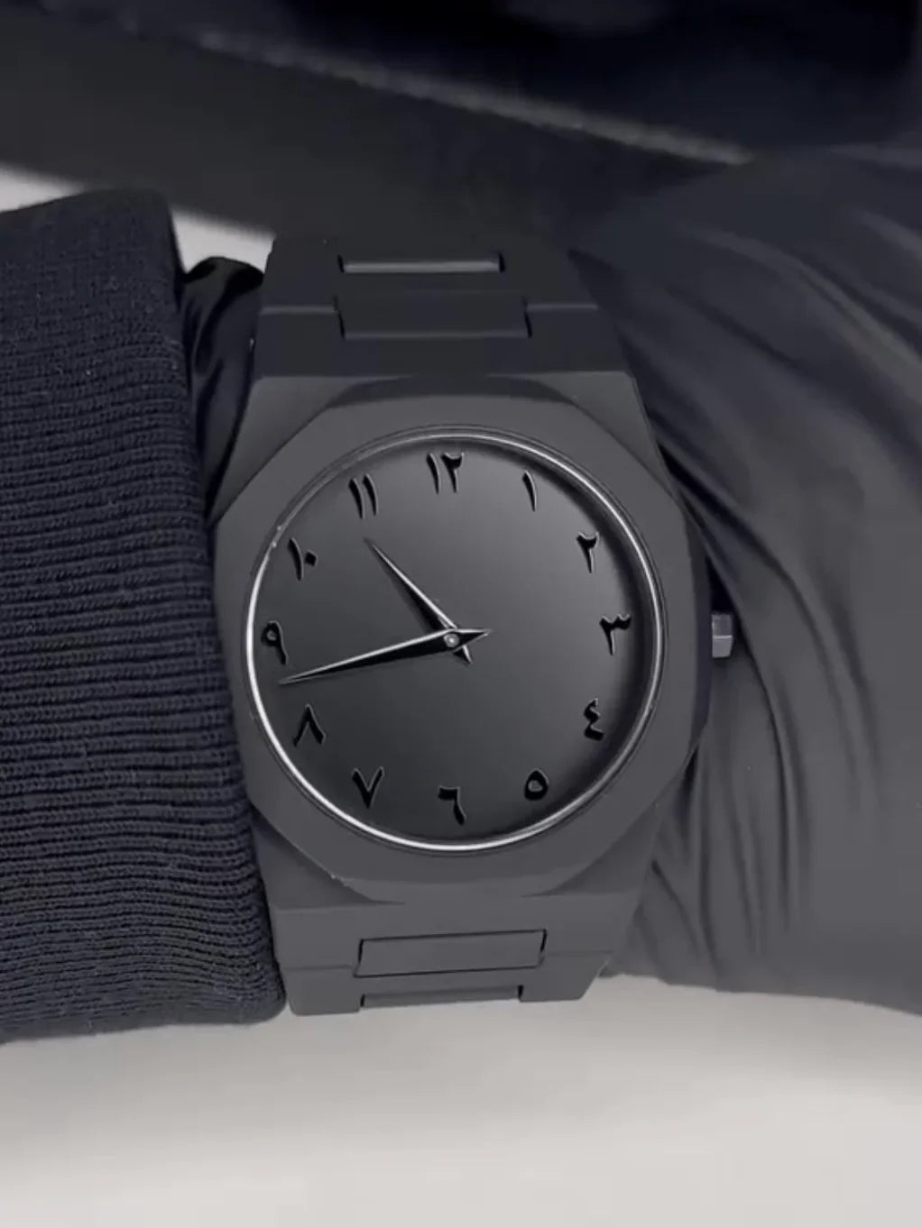 Arabic Aura Watch – Black Arabic Dial Watch for Men
