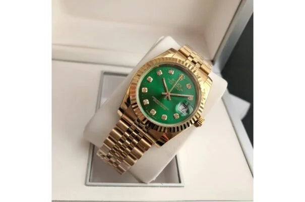 Rolex Datejust 36/28mm RG/RG Jub Green/Dial For Couple